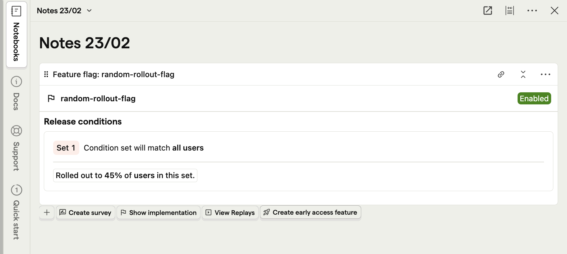 Feature flag to control session recordings